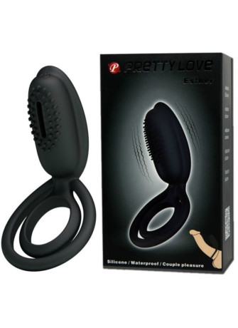 Cockring vibrant en silicone avec stimulateur clitoridien Esther - CC592166